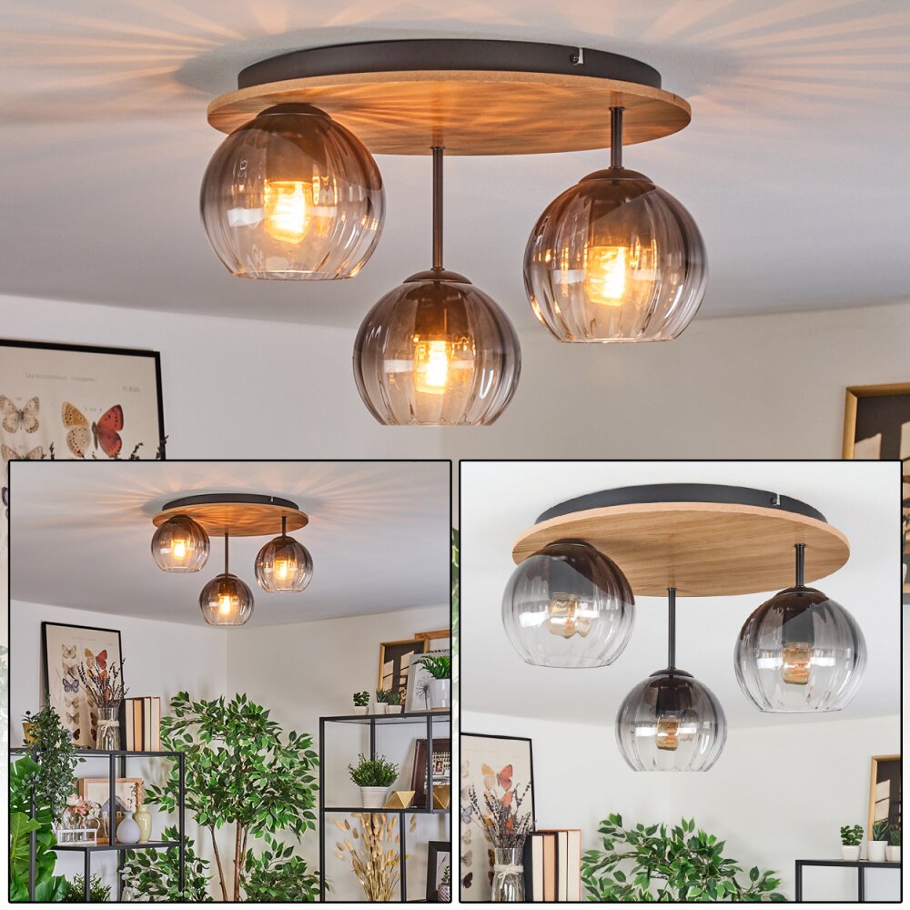 Koyoto Lampa sufitowa, Kula świetlna Ecru, Czarny, 3-punktowe main product photo