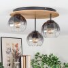Koyoto Lampa sufitowa, Kula świetlna Ecru, Czarny, 3-punktowe