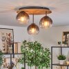 Koyoto Lampa sufitowa, Kula świetlna Ecru, Czarny, 3-punktowe