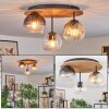 Koyoto Lampa sufitowa, Kula świetlna Ecru, Czarny, 3-punktowe