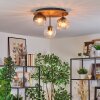 Koyoto Lampa sufitowa, Kula świetlna Ecru, Czarny, 3-punktowe