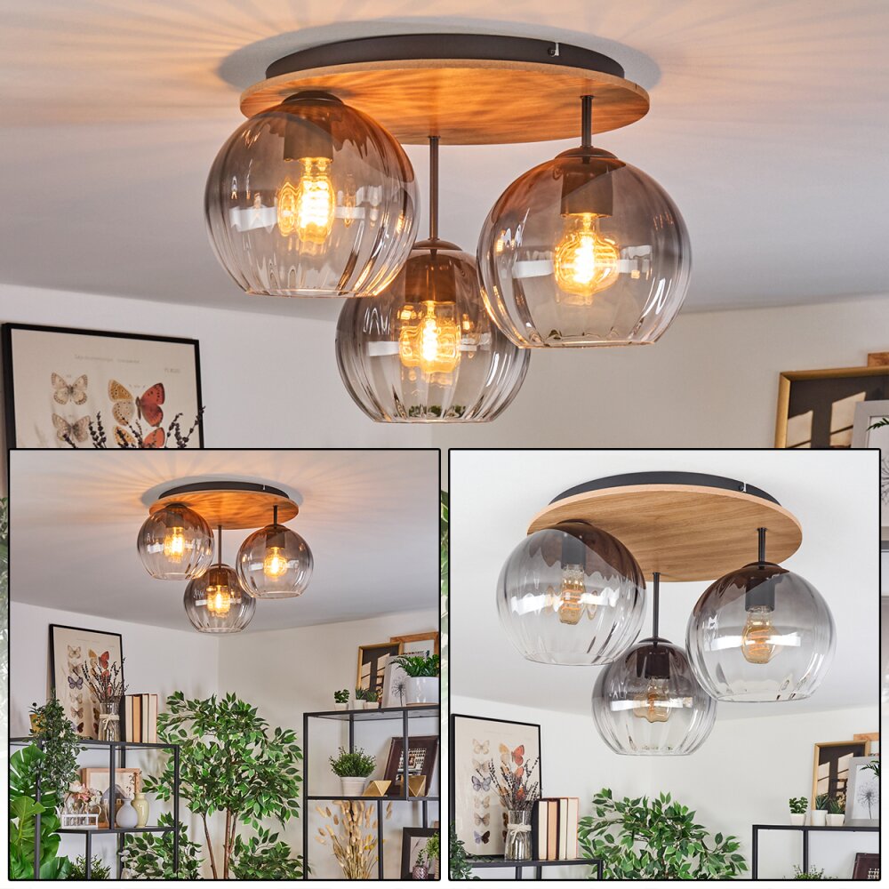 Koyoto Lampa sufitowa, Kula świetlna Ecru, Czarny, 3-punktowe main product photo