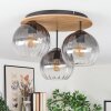 Koyoto Lampa sufitowa, Kula świetlna Ecru, Czarny, 3-punktowe