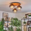 Koyoto Lampa sufitowa, Kula świetlna Ecru, Czarny, 3-punktowe