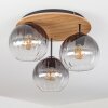 Koyoto Lampa sufitowa, Kula świetlna Ecru, Czarny, 3-punktowe