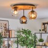 Koyoto Lampa sufitowa, Kula świetlna 40 cm Ecru, Czarny, 3-punktowe