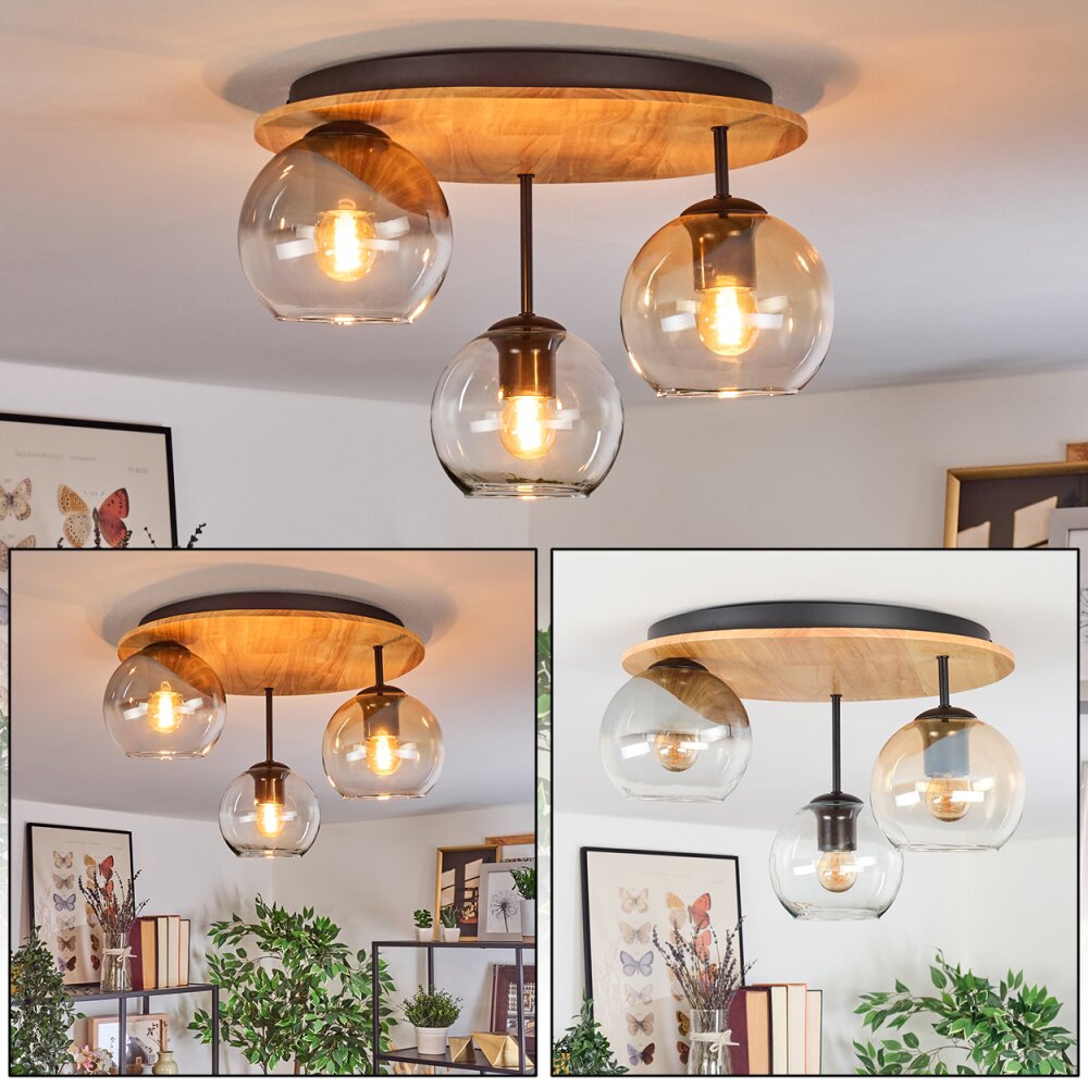 Koyoto Lampa sufitowa, Kula świetlna 40 cm Ecru, Czarny, 3-punktowe main product photo