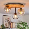Koyoto Lampa sufitowa, Kula świetlna 40 cm Ecru, Czarny, 3-punktowe