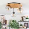 Koyoto Lampa sufitowa, Kula świetlna 40 cm Ecru, Czarny, 3-punktowe