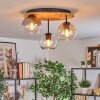 Koyoto Lampa sufitowa, Kula świetlna 40 cm Ecru, Czarny, 3-punktowe