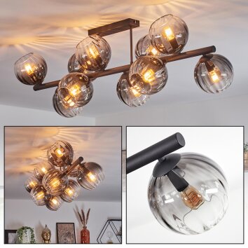 Koyoto Lampa sufitowa, Kula świetlna Przezroczysty, Przydymiony, 10-punktowe