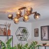 Koyoto Lampa sufitowa, Kula świetlna W kolorze bursztynu, Przezroczysty, Przydymiony, 10-punktowe