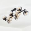 Koyoto Lampa sufitowa, Kula świetlna W kolorze bursztynu, Przezroczysty, Przydymiony, 10-punktowe