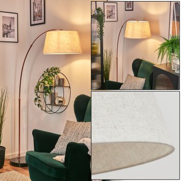 Bassagoda Lampa stojąca Miedź, Czarny, 1-punktowy