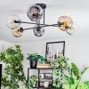 Ripoll Lampa sufitowa, Kula świetlna W kolorze bursztynu, Przezroczysty, Przydymiony, 6-punktowe