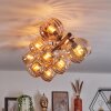 Koyoto Lampa sufitowa, Kula świetlna W kolorze bursztynu, 10-punktowe