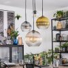 Koyoto Lampa wisząca, Kula świetlna, Lampa wiszącego klastra W kolorze bursztynu, Złoty, Przezroczysty, Przydymiony, 4-punktowe
