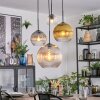 Koyoto Lampa wisząca, Kula świetlna, Lampa wiszącego klastra W kolorze bursztynu, Złoty, Przezroczysty, Przydymiony, 4-punktowe
