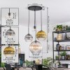 Koyoto Lampa wisząca, Kula świetlna, Lampa wiszącego klastra W kolorze bursztynu, Złoty, Przezroczysty, Przydymiony, 4-punktowe