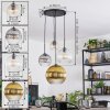 Koyoto Lampa wisząca, Kula świetlna, Lampa wiszącego klastra W kolorze bursztynu, Złoty, Przezroczysty, Przydymiony, 4-punktowe