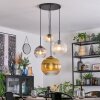 Koyoto Lampa wisząca, Kula świetlna, Lampa wiszącego klastra W kolorze bursztynu, Złoty, Przezroczysty, Przydymiony, 4-punktowe