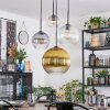 Koyoto Lampa wisząca, Kula świetlna, Lampa wiszącego klastra W kolorze bursztynu, Złoty, Przezroczysty, Przydymiony, 4-punktowe