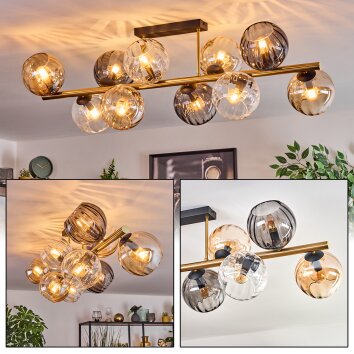 Koyoto Lampa sufitowa, Kula świetlna Złoty, Czarny, 10-punktowe