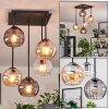 Koyoto Lampa sufitowa, Kula świetlna W kolorze bursztynu, Przezroczysty, Przydymiony, 5-punktowe