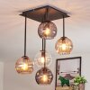 Koyoto Lampa sufitowa, Kula świetlna W kolorze bursztynu, Przezroczysty, Przydymiony, 5-punktowe
