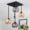 Koyoto Lampa sufitowa, Kula świetlna W kolorze bursztynu, Przezroczysty, Przydymiony, 5-punktowe