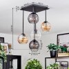 Koyoto Lampa sufitowa, Kula świetlna W kolorze bursztynu, Przezroczysty, Przydymiony, 5-punktowe