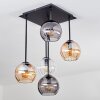 Koyoto Lampa sufitowa, Kula świetlna W kolorze bursztynu, Przezroczysty, Przydymiony, 5-punktowe