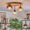 Koyoto Lampa sufitowa, Kula świetlna Ecru, Czarny, 3-punktowe