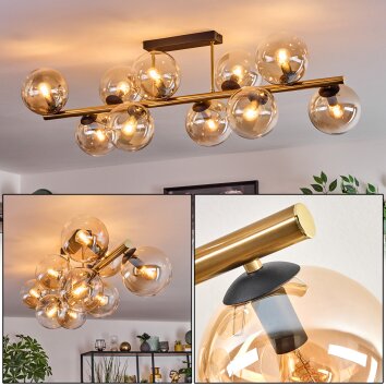 Gastor Lampa sufitowa, Kula świetlna Złoty, Czarny, 10-punktowe