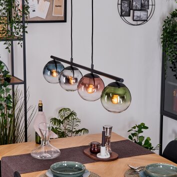 Gastor Lampa wisząca, Kula świetlna, Lampa wisząca Niebeieski, Chrom, Zielony, Przezroczysty, W kolorze miedzi, Przydymiony, 4-punktowe