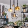 Ripoll Lampa wisząca, Kula świetlna, Lampa wiszącego klastra W kolorze bursztynu, Chrom, Złoty, Przezroczysty, Przydymiony, 4-punktowe