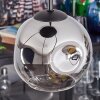Ripoll Lampa wisząca, Kula świetlna, Lampa wiszącego klastra W kolorze bursztynu, Chrom, Złoty, Przezroczysty, Przydymiony, 4-punktowe