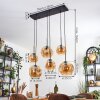 Ripoll Lampa wisząca, Kula świetlna, Lampa wisząca W kolorze bursztynu, 6-punktowe