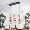 Ripoll Lampa wisząca, Kula świetlna, Lampa wisząca W kolorze bursztynu, Przezroczysty, 6-punktowe