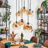 Ripoll Lampa wisząca, Kula świetlna, Lampa wisząca W kolorze bursztynu, Przezroczysty, 6-punktowe