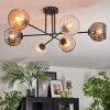 Ripoll Lampa sufitowa, Kula świetlna W kolorze bursztynu, Przezroczysty, Przydymiony, 6-punktowe