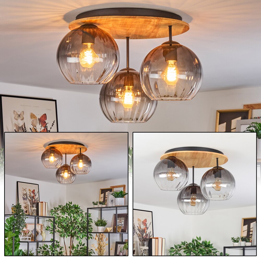 Koyoto Lampa sufitowa, Kula świetlna 40 cm Ecru, Czarny, 3-punktowe main product photo