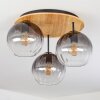 Koyoto Lampa sufitowa, Kula świetlna 40 cm Ecru, Czarny, 3-punktowe