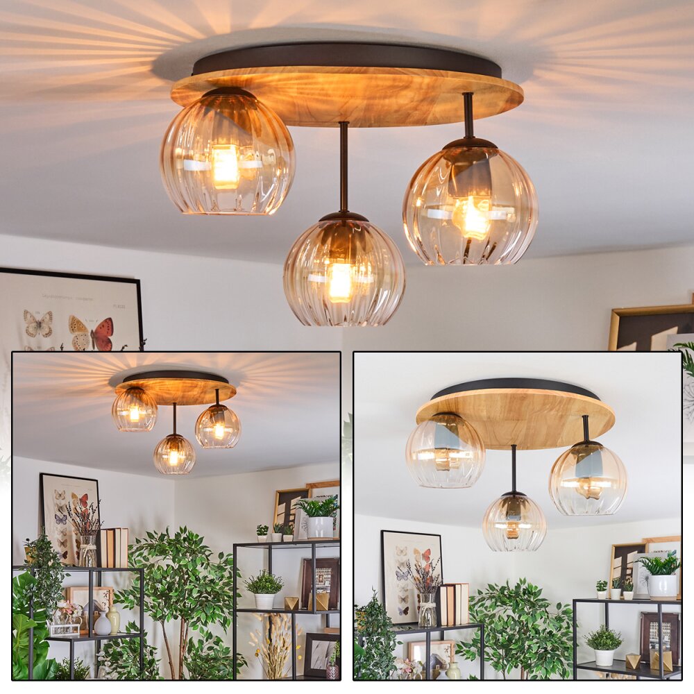 Koyoto Lampa sufitowa, Kula świetlna 40 cm Ecru, Czarny, 3-punktowe main product photo