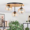 Koyoto Lampa sufitowa, Kula świetlna 40 cm Ecru, Czarny, 3-punktowe