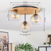 Koyoto Lampa sufitowa, Kula świetlna 40 cm Ecru, Czarny, 3-punktowe