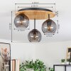 Koyoto Lampa sufitowa, Kula świetlna Ecru, Czarny, 3-punktowe