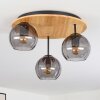 Koyoto Lampa sufitowa, Kula świetlna Ecru, Czarny, 3-punktowe