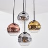 Ripoll Lampa wisząca, Kula świetlna, Lampa wiszącego klastra Złoty, Przezroczysty, W kolorze miedzi, Przydymiony, 4-punktowe