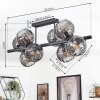 Koyoto Lampa sufitowa, Kula świetlna Przydymiony, 8-punktowe